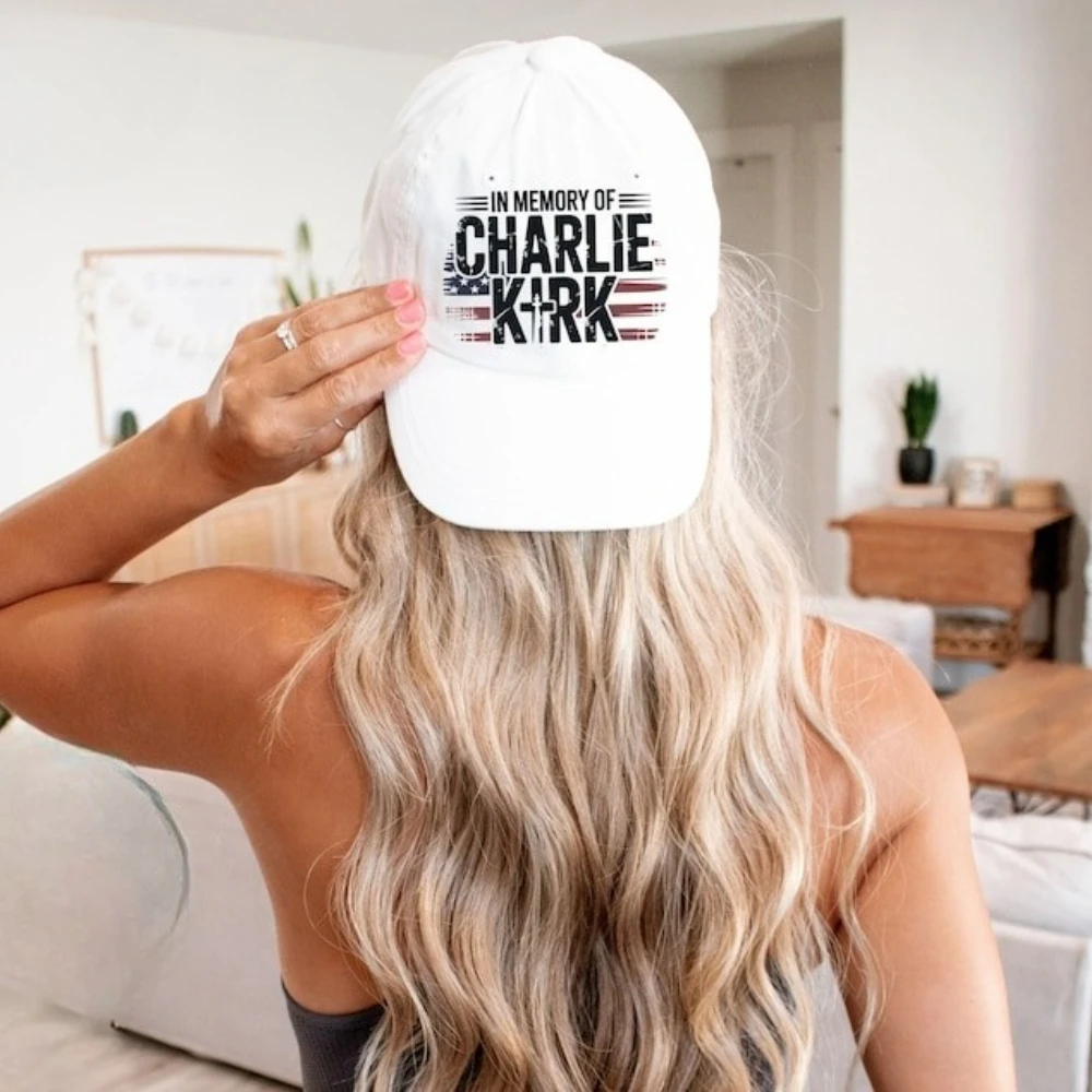 In Memory of Charlie Kirk Baseball Cap Patriotic Christian Dad Hat Memorial Sun Hat with Graphic Woman Man