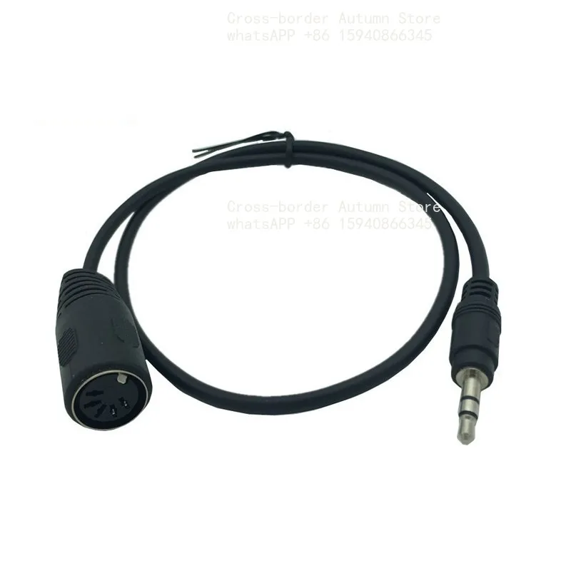 Suitable for MIDI adapter cable audio earphone port's terminal 5PIN female to 3.5mm male 5-pin plug old-fashioned equipment