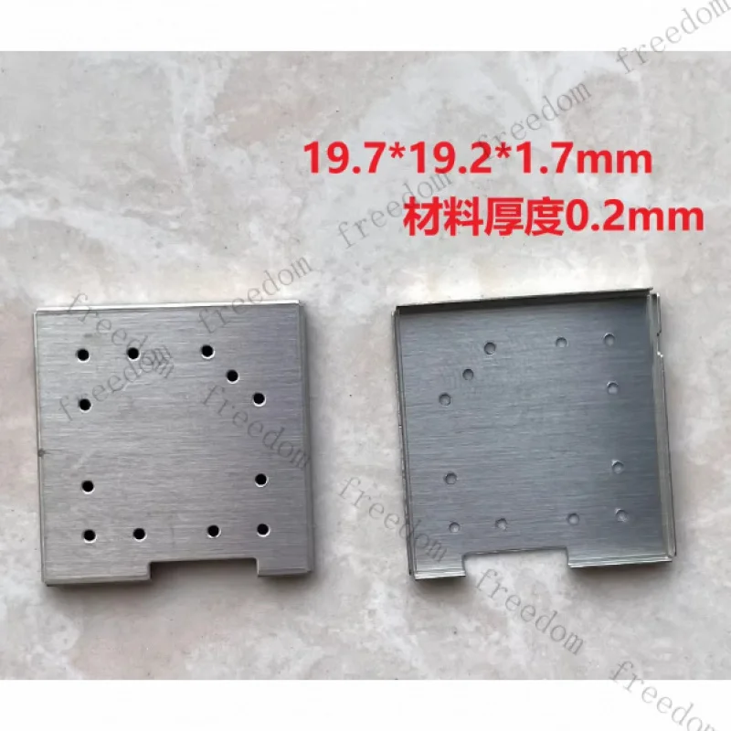 HTS  For  Shield Cover Shield Can 19.7x19.2x1.7mm, Copper Nickel Alloy, Square with Holes H1.7mm 50pcs
