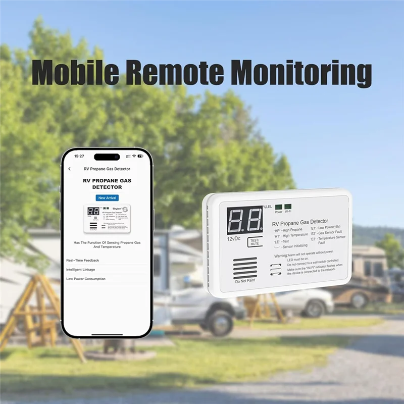 A39Q-Propane Gas Detector,Digital RV Propane Gas Detector, Using DC 12V, 85Db Loud Alarm, Suitable For Homes And Rvs