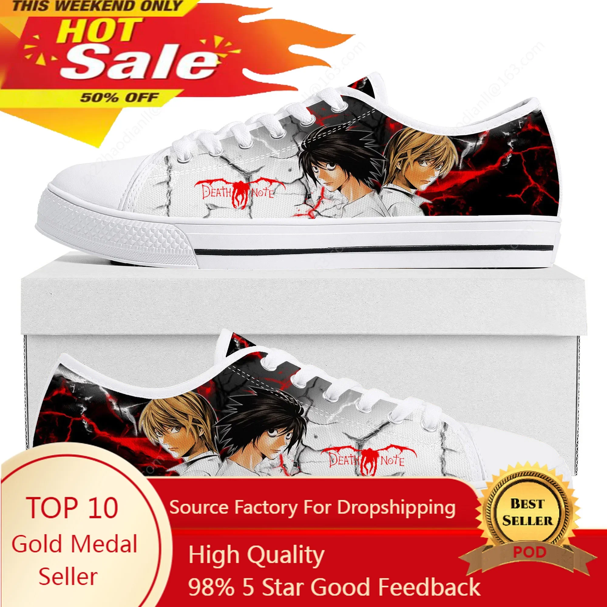 

Cartoon Death Note Yagami Lawliet L Low Top Sneakers Mens Womens Teenager Canvas Sneaker High Quality Couple Shoes Custom Shoe