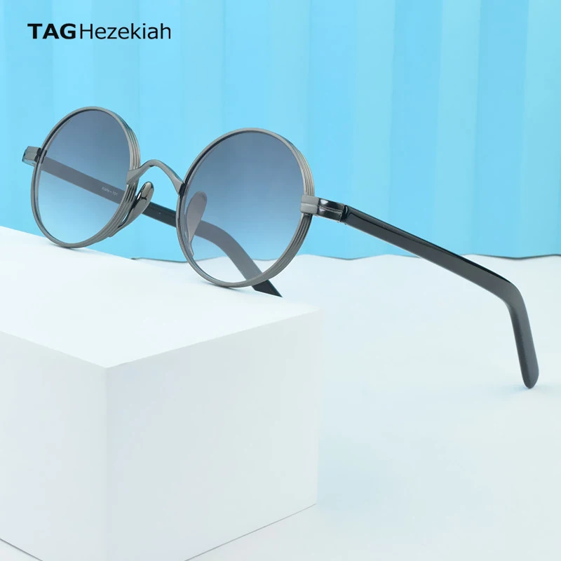 

Ultra Light Pure Titanium Polarized Sunglasses Men Vintage Round Designer Small Sunglasses Women Eyewear Outdoor Driving UV400