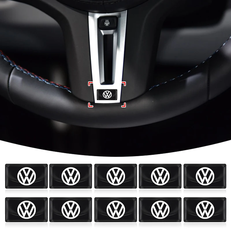 

2/10 шт. 3D-наклейки из углеродного волокна с логотипом автомобиля для руля VW MK7 Sagitar Magotan Golf-4 5 6 7 Magotan Polaris