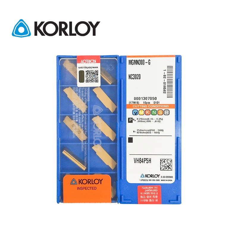 

10pcs KORLOY 100% Original MGMN300-G NC3020 NC3030 NC3120 PC9030 HO1 Multi Face Grooving MGHER MGEVR CNC Carbide Turning Inserts