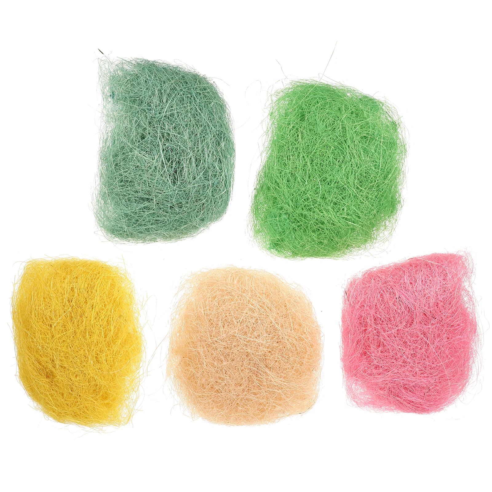 

5pcs Colorful Bird Nest Grass Decorations Easter Props Nests Fillers Craftsmanship Strong Candy Egg Toy Fake Bird Party Home