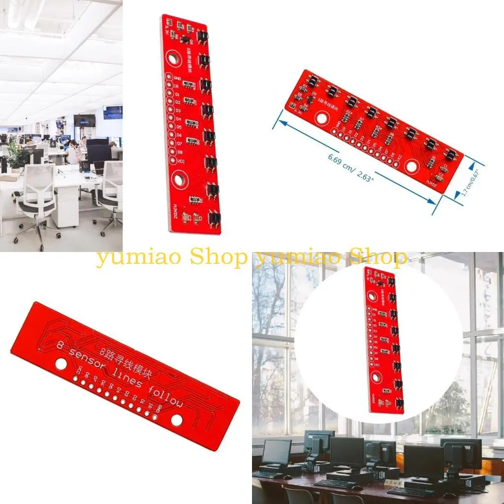 587B 8 Line Track Detect Detection Board DIY Detector for Arduino