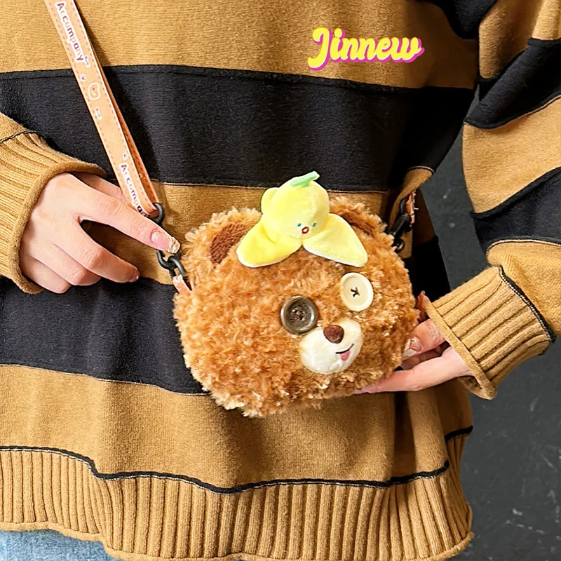 Torebka crossbody z pluszowym misiem, urocza torebka dla dziewczyn, hit ulicy, torebka do pracy, mała torebka z kreskówką