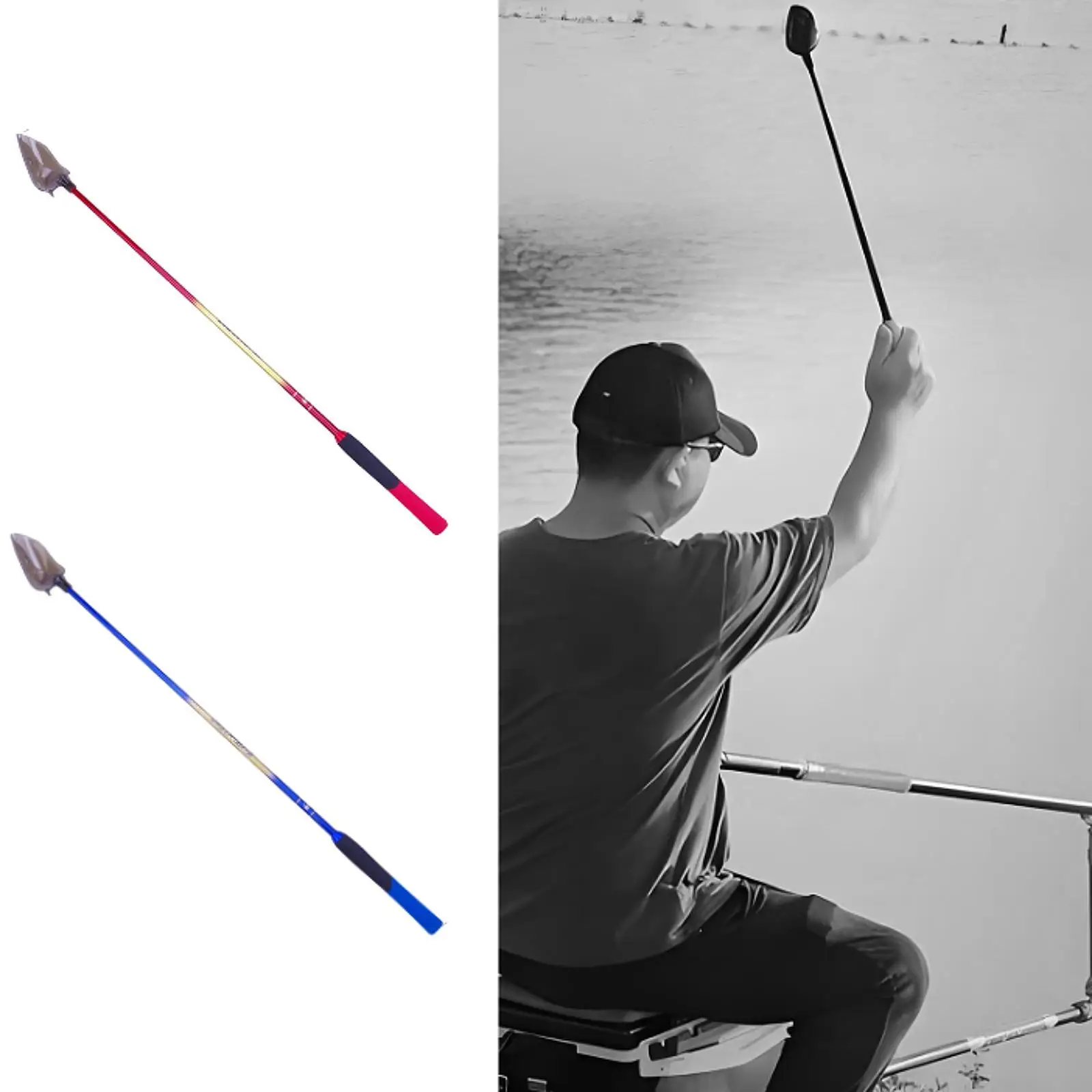 Colher para fazer ninho de pesca, 80 cm, suporte para isca, acessórios de pesca, lançador de isca