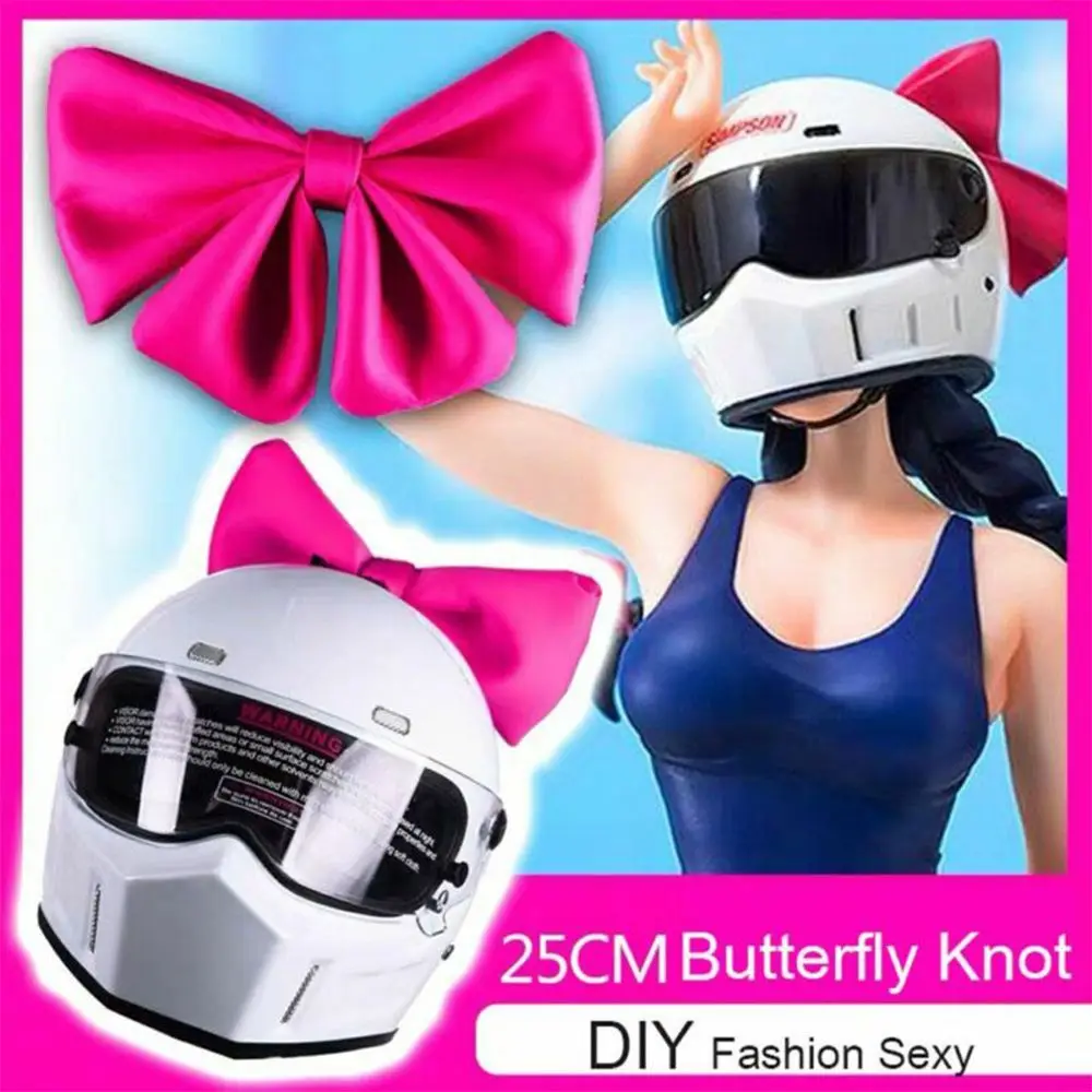 

No Deformation Helmet Modeling Bow Fittings Motorcycle Helmet Decoration Electric Bicycle Helmet Decoration Bowknot