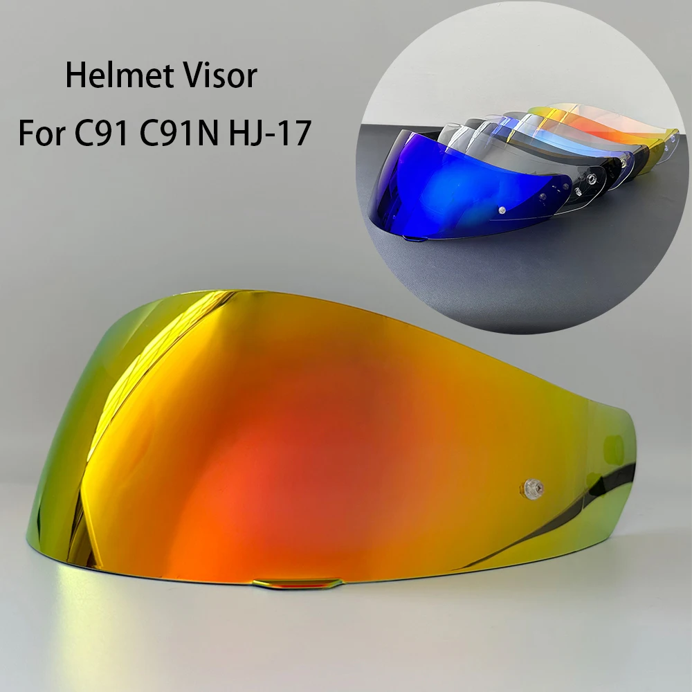 

Helmets Visor For HJC C91 C91N C90 HJ-17 Motorcycle Helmet Lens Visor Plating Uv Protection Lens Faceshield
