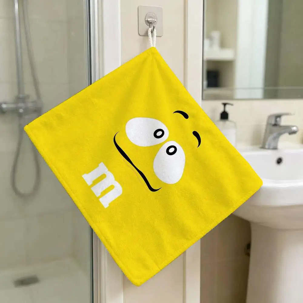 M&M'S Chocolate Anime Polyester Hanging Kitchen Hand Towel Durable Wear Resistant Versatile Use Throughout Home