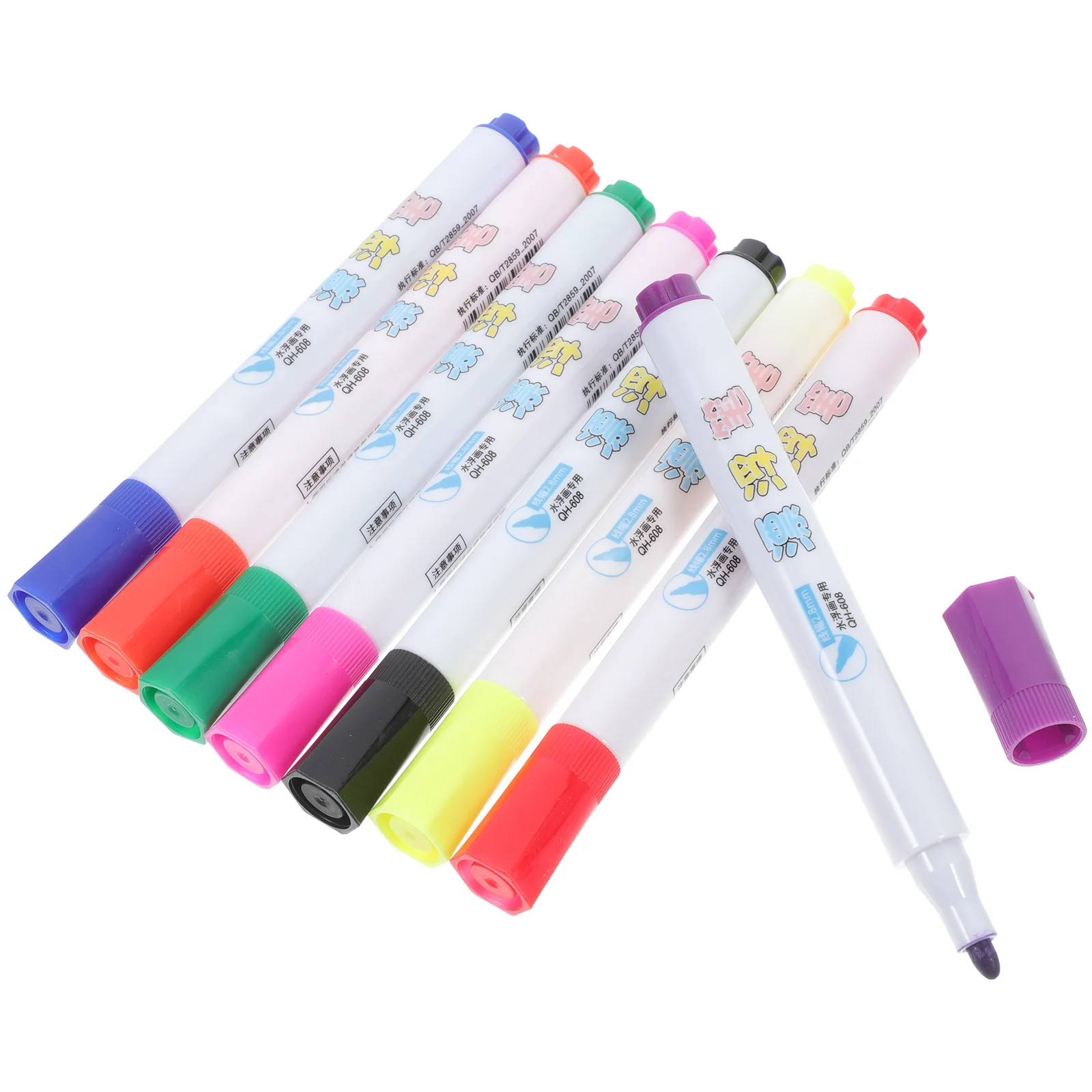 

8 Pcs Floating Pen Colorful Paint Markers Water Painting Erasable Pens Plastic Children Accessory