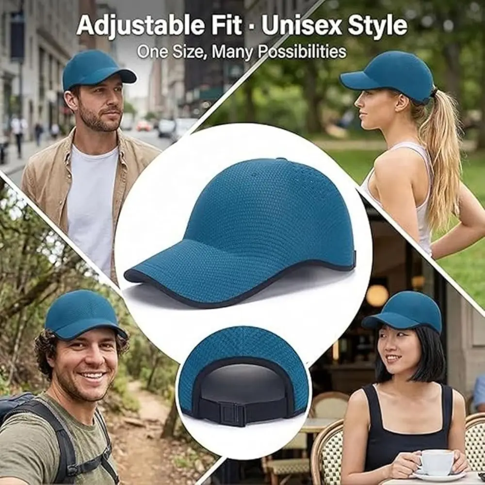 Creative Gift Seamless Baseball Cap Packable Lightweight Sports Hat Quick Drying Polyester Visor Cap