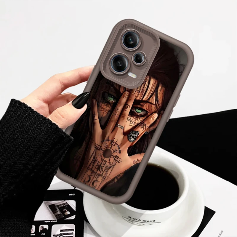 Anime Attack On Titan Cute Eye Ladder per Xiaomi Redmi Note 13 12 12C 11 11S 10 10C 10A 9C 9A Pro 5G TPU Phone Case