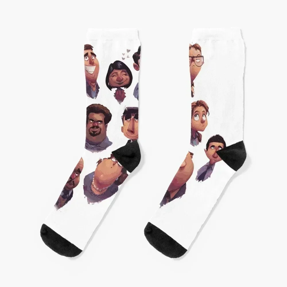 

All the Characters from The Office US - Michael, Pam, Jim, Dwight and More! Socks designer brand hockey sheer Ladies Socks Men's