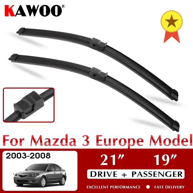 

KAWOO Щетка стеклоочистителя автомобиля 21 "+ 19" для Mazda 3 европейская модель 2003-2008 лобовое стекло аксессуары LHD RHD