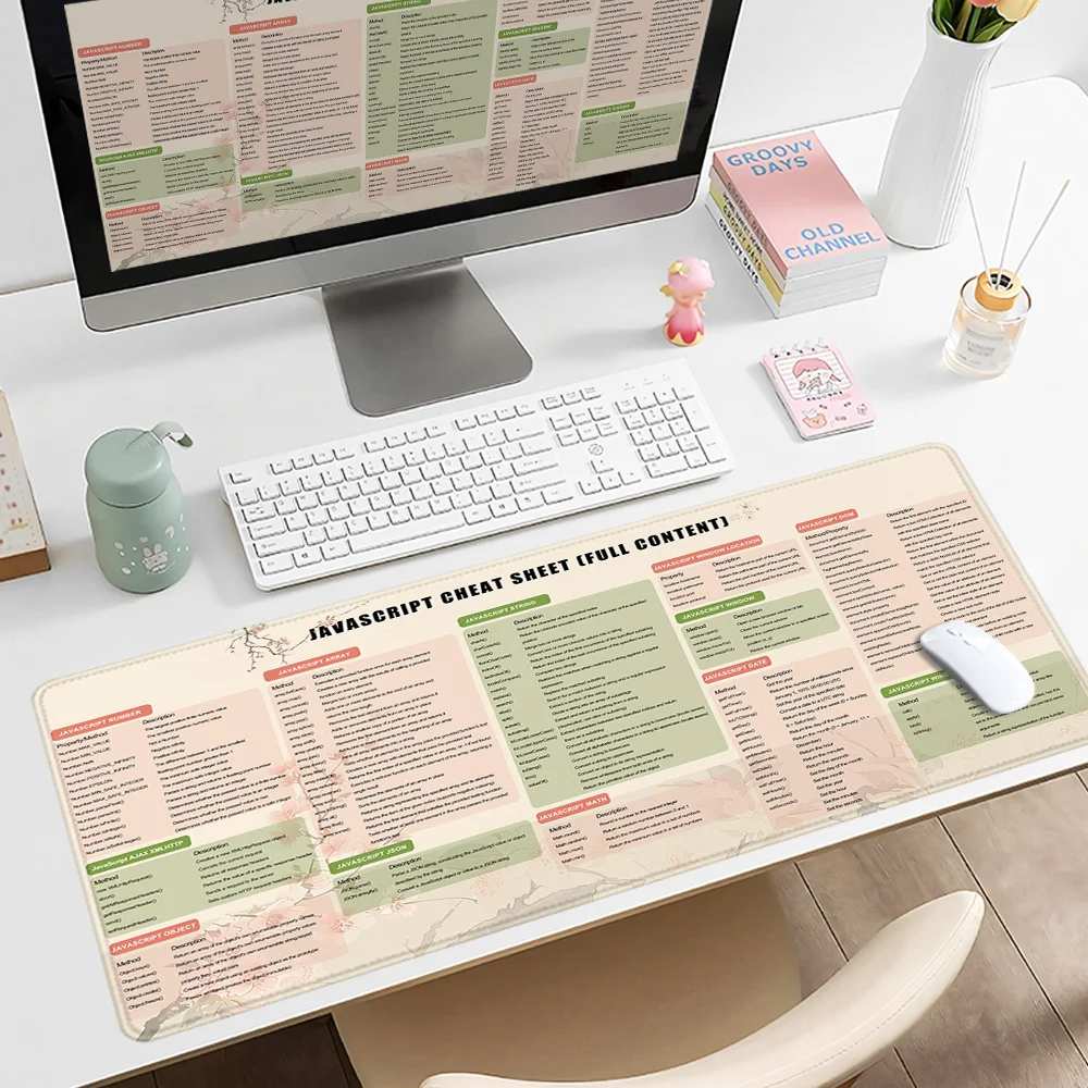 لوحة ماوس جاف سكريبت، قاعدة مطاطية كبيرة، ملحقات مكتبية، حافة مخيطة غير قابلة للانزلاق، لوحة مكتب باللغة الإنجليزية والإسبانية والفرنسية