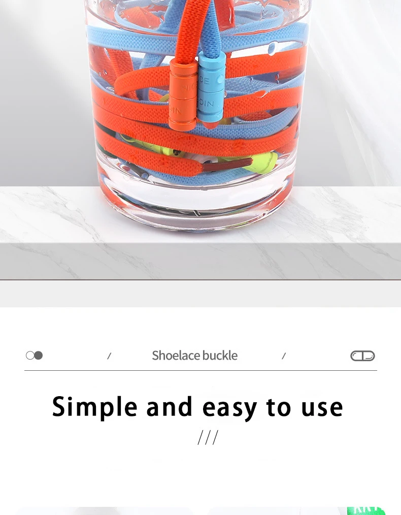 Elastische Schnürsenkel für Sneaker, Schnürsenkel ohne Binden, bunte Schnürsenkel mit Kapselverschluss, ohne Schnürsenkel, für Kinder und Erwachsene, 0,6 cm flache Schnürsenkel, 1 Paar/2 Paar. – Detail 7