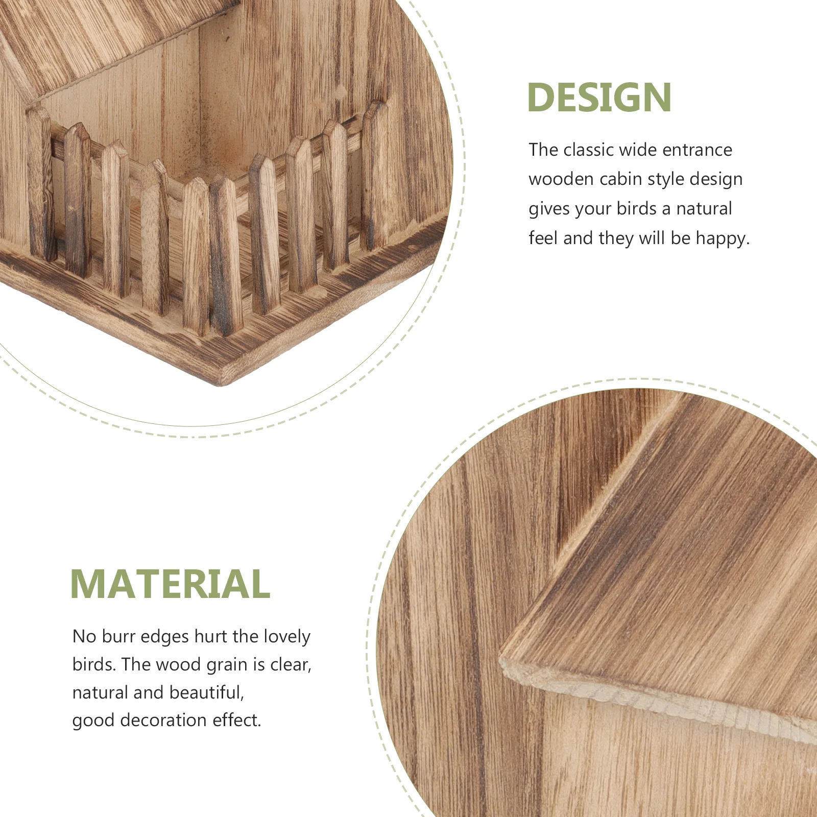 

Wooden Bird Nesting Cottage For Small Birds, Diy Unfinished Parakeet Breeding , Outdoor Garden Hanging Bird , Wooden