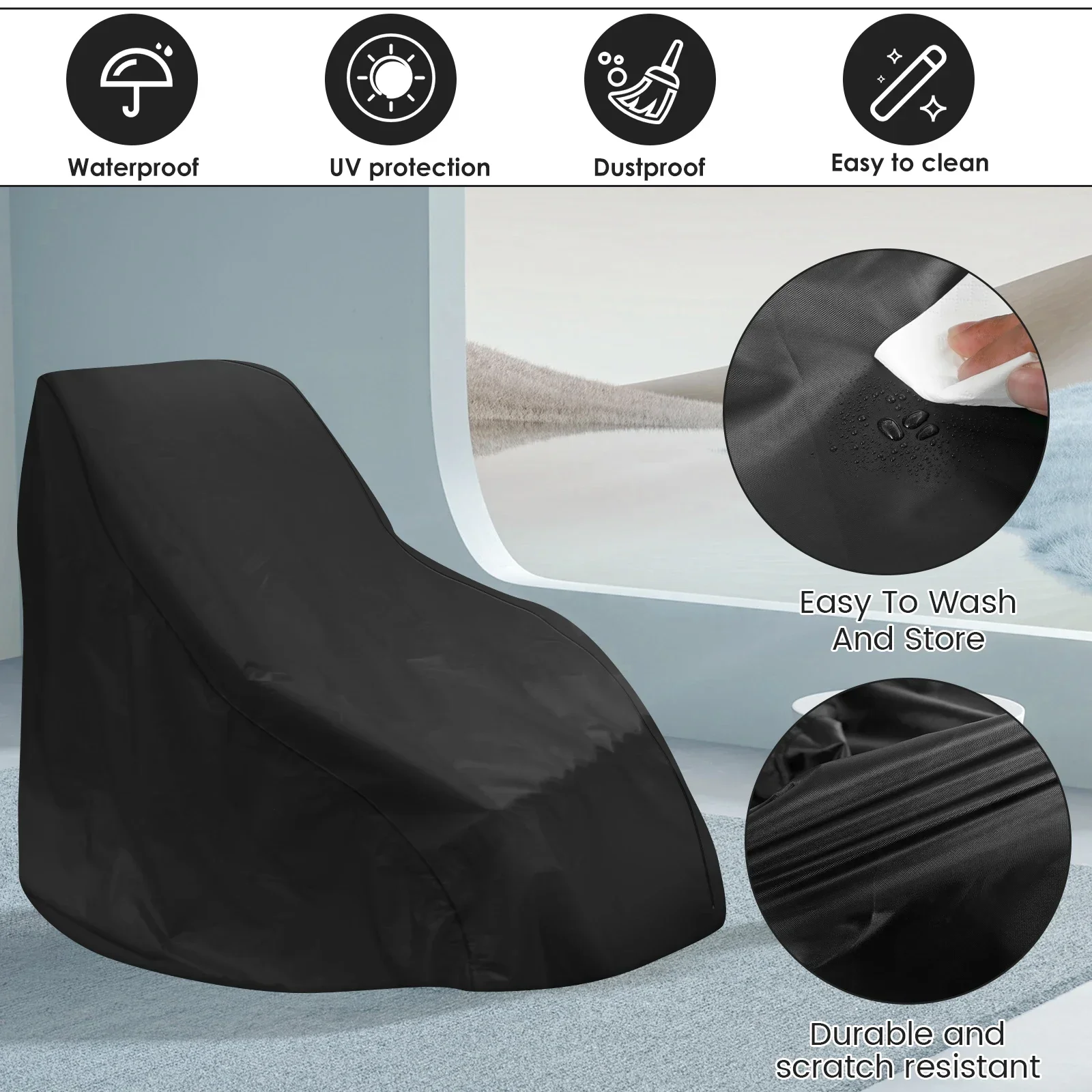 New Massage Chair Cover Dustproof Massage Chair Protector Oxford Recliner Chair Cover with Drawstring Waterproof Couch Cover