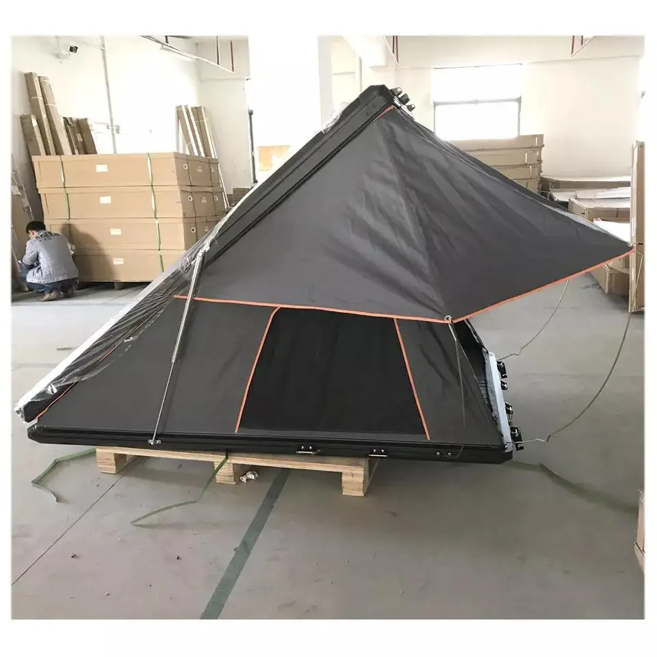 2022 new hard shell aluminum SUV roof tent aluminum shell waterproof camping roof tent