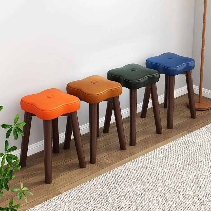 4pcs Tabouret Design Hocker American Kitchen Stools Individual Wood Bedroom Living Room Dining Chairs Beach Taburete Gamer