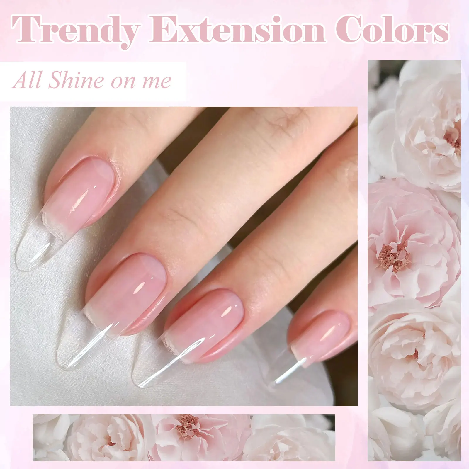 9 قطعة 150 مللي واضح سريع تمديد جيل للأظافر مجموعة قاعدة معطف فوقي مسمار التمهيدي UV LED نقع قبالة مسمار الفن لتصميم مانيكير DIY بها بنفسك #5