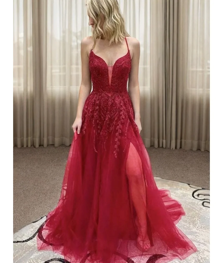 

Customized Sexy Organza A-Line Spaghetti Straps Appliques Evening Dress Temperament Sleeveless Sweetheart Celebrity Gowns
