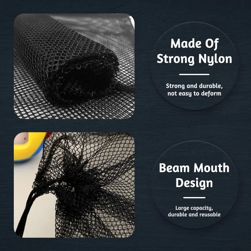 

Hot with Cord Lock Closure Small Mesh Bags Durable Nylon Beach Drawstring Bag Mesh Drawstring Bags for Traveling