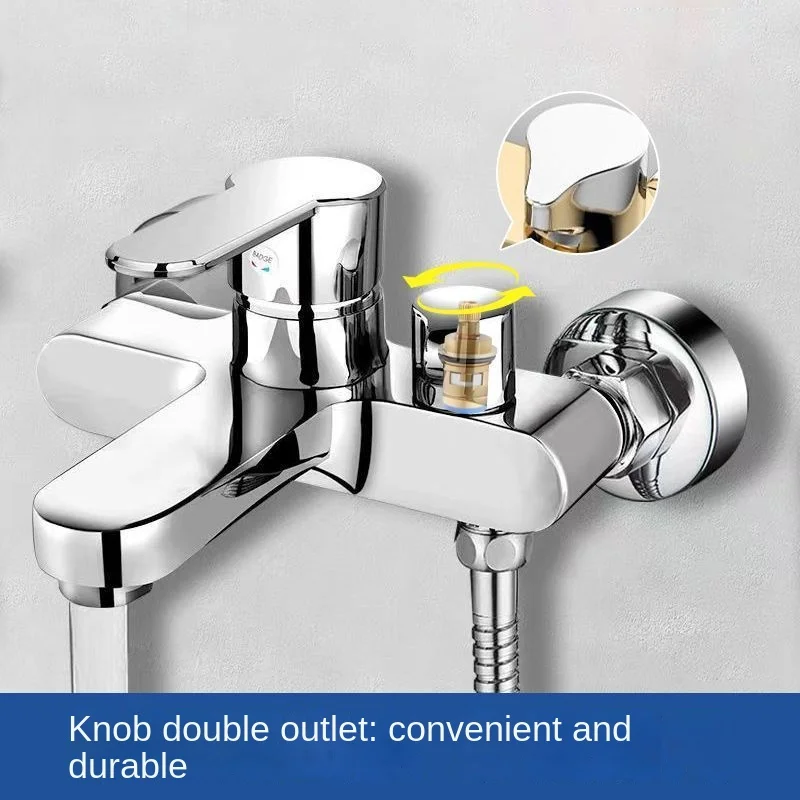 Shower faucet thickened mixing valve Shower shower set Bath tub mixing switch Triple hot and cold faucet