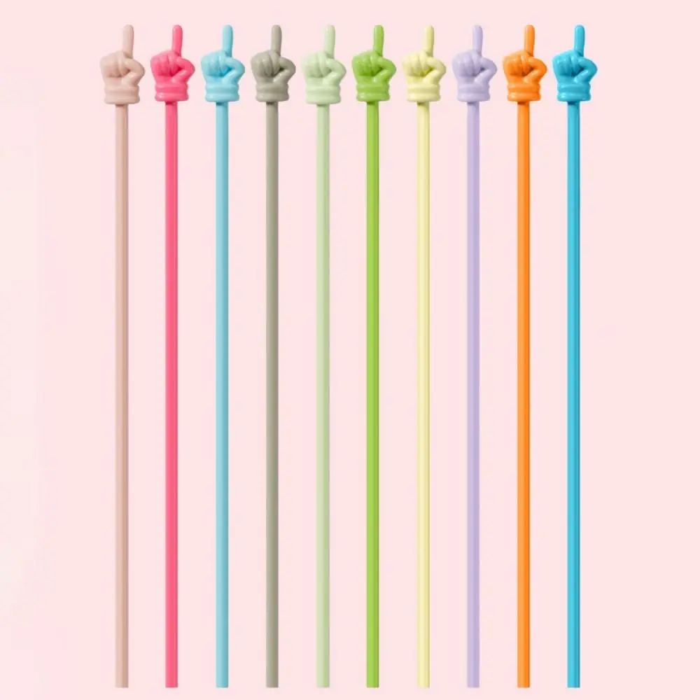10Pcs/set Macaron Bendable Teaching Stick Colorful No Burrs Finger Reading Stick Smooth Hand Pointers Stick White Board