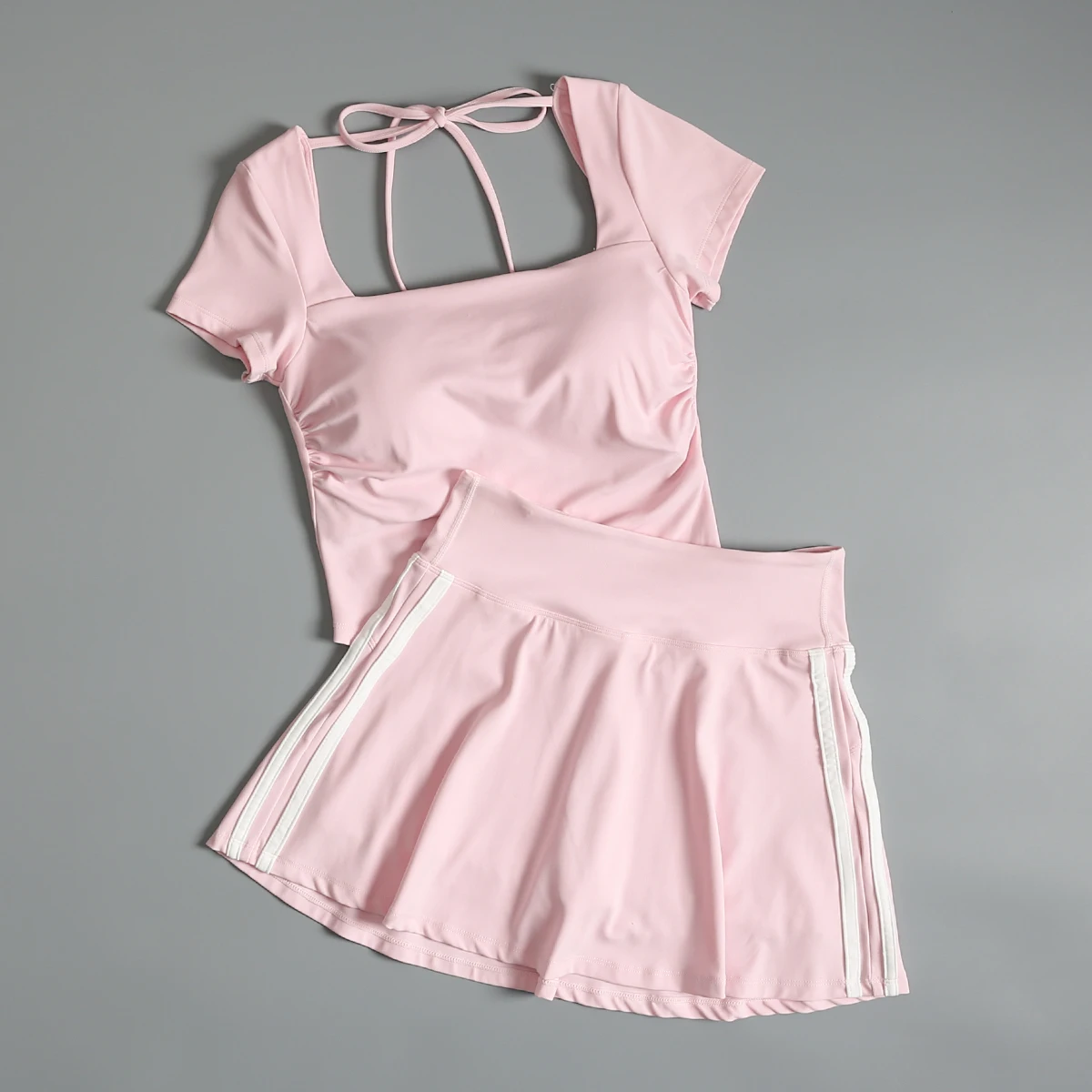 

Senior sports suit for women in summer gym exercise morning running speed dry clothes badminton tennis yoga skirt
