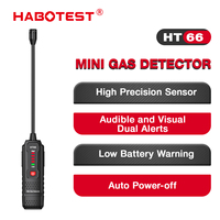 HABOTEST HT66 Gas Leak Detector 50-1000PPM Sound Alarm Combustible Flammable Natural Methane Gas Leak Detector