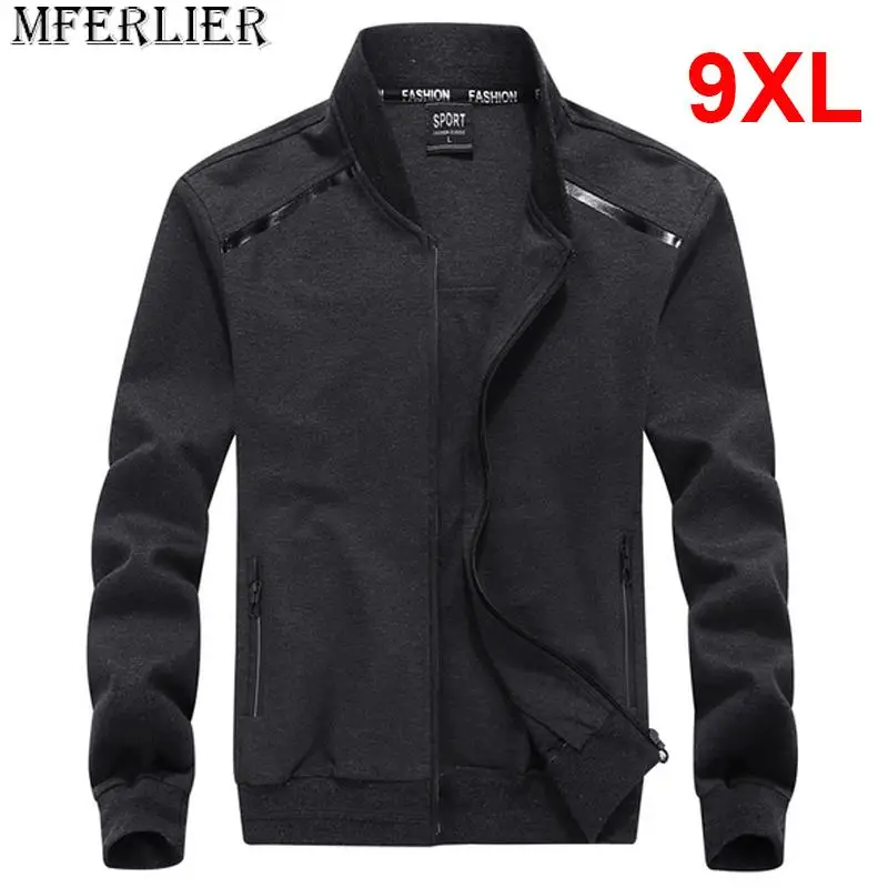 

Oversized Jackets Men Casual Jacket Solid Color Big Size Coat Men 2023 Fashion Spring Male Jacket Coat Plus Size 9XL