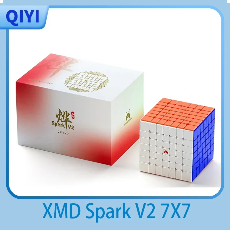 

Qiyi 7x7 Cube XMD Spark V2 7x7 Magnetic Magic Speed Cube Stickerless Professional Fidget Toys Xmd 7x7x7 Cubo Magico