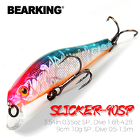 BEARKING 9cm 10g Hot fishing gear shone SP lures minnow crank ,Tungsten magnet weight system wobbler bait isca artificial