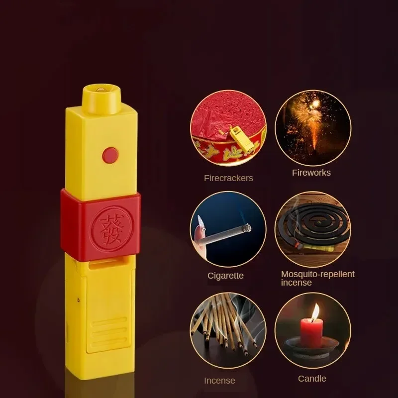 2024 Rechargeable Lighter Tungsten Wire Windproof Creative New Safety Remote Control Ignition Firewor ks and Firecracker Gadgets