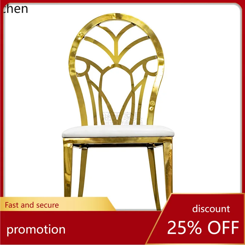

HXL Stainless Steel Hollow Backrest Stackable Chair High Resilience Foam Reception Chair