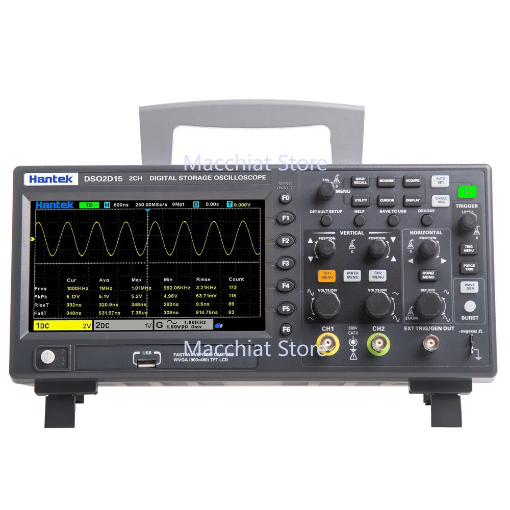 

Digital Oscilloscope DSO2C10 C15 D10,2D10 2 Channels 150MHz Osciloscópio 25MHz Signal Generator Voltmeter Frequency Meter