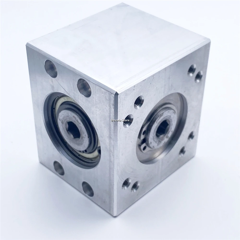 Imagem -02 - Caixa de Engrenagens de Alumínio Faça Você Mesmo Pequeno Motor Chanfrado Redutor Engrenagem Hexágono Detector Canto Novo 1:1