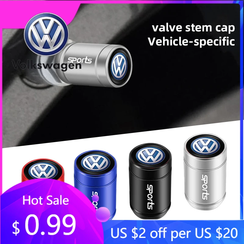 

For VW Volkswagen Jetta MK5 Golf Car Styling Metal Car Tire Valve Caps Dust Prevention Accessories For Volkswagen Passat GTI Jet