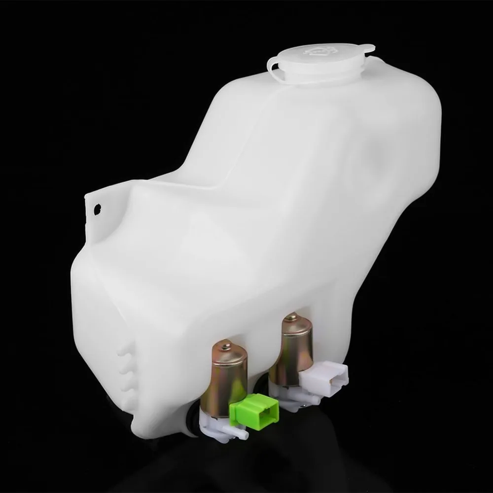 Plastic Windshield Washer Pump White Windshield Wiper Washer Bottle Washer Pump Tank Kit for Patrol GQ / Maverick 1988-1997