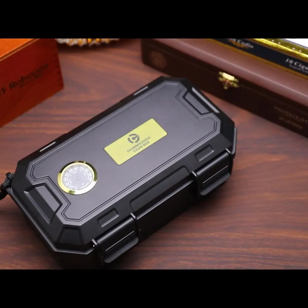 Cigar Portable Case Airtight  Waterproof Innovative Double-Layer High Capacity Humidor for Ten Cigars