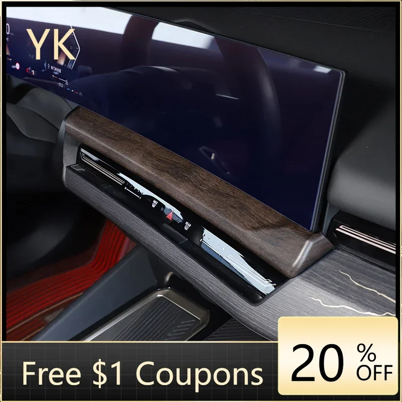 

ABS Carbon Fiber Car Center Control Navigation Screen Lower Panel Decorative For BMW 5 Series G60 24-26 Interior Car Accessories