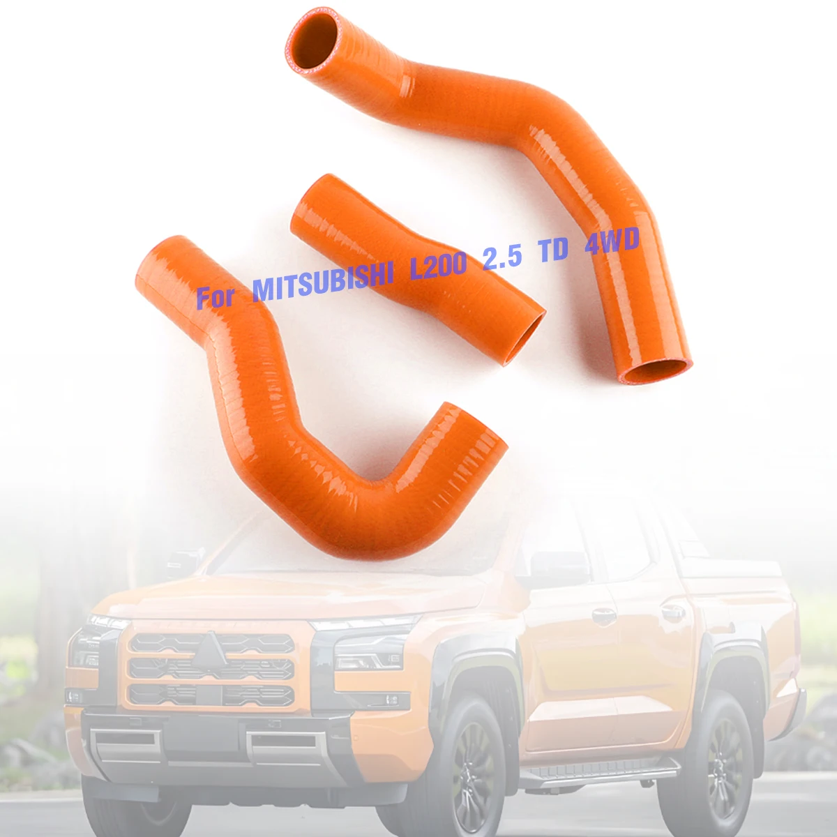 

3Pcs For 2001-2007 Mitsubishi L200 Pajero Montero 2.5 TD 4WD Boost Intercooler Hoses Kit Silicone Tubes Piping 3Pcs