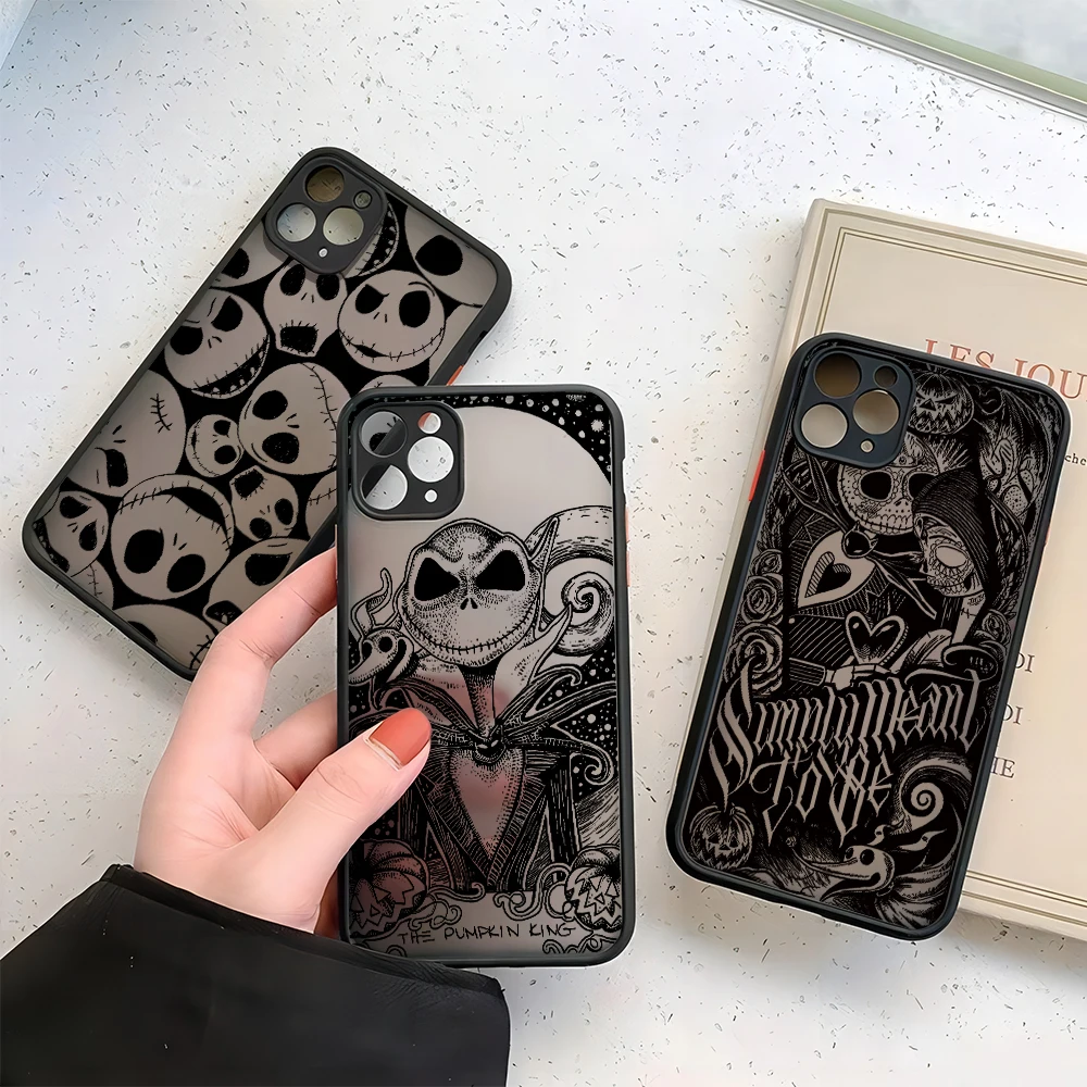 Disneys Jack Skellington Phone Case For Samsung S24 S23 S22 S21 S20 S10 FE Note20 Note10 Plus Ultra Lite 5G Transparent Cover