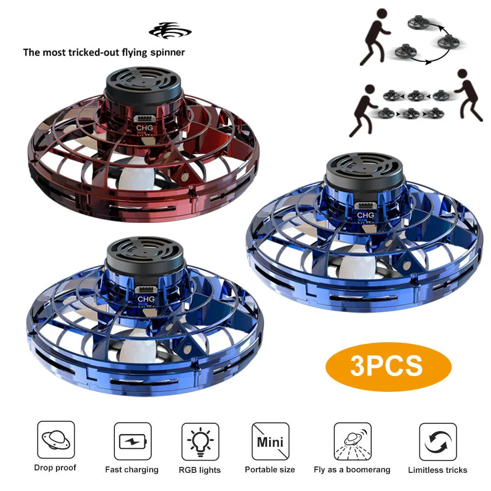 Mini UFO Fingertip Upgrade Flying Spinner, Brinquedo de Descompressão para Adultos e Crianças, Produto Original, Party Props