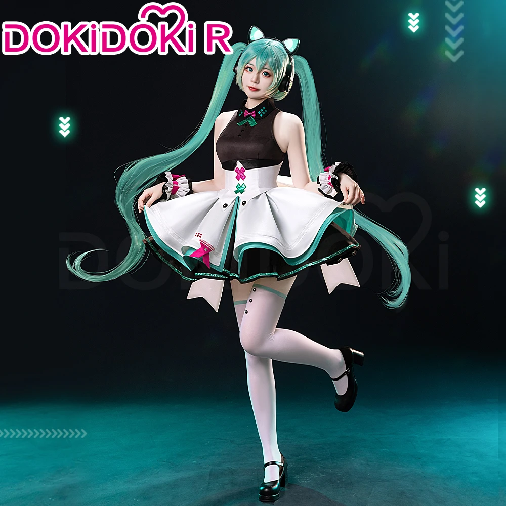 MIKUU Cosplay Costume DokiDoki-R Mikku Cospaly Women Cute Dress Costume Mikuu Electric Tail