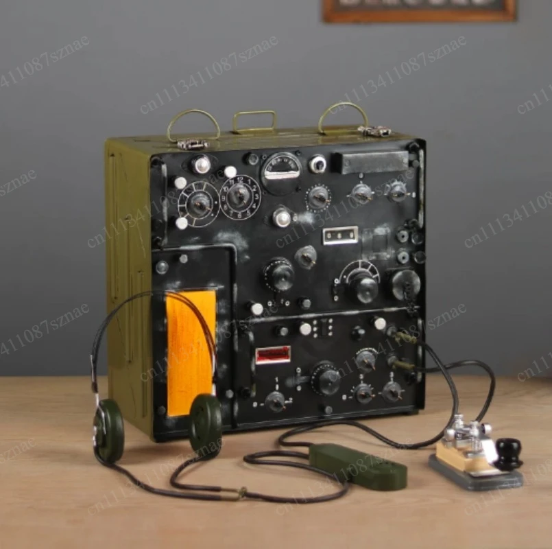 Simulation Transmitter Model Retro Radio Telegraph Creative Collection Ornament Nostalgic Old Objects Photography Props