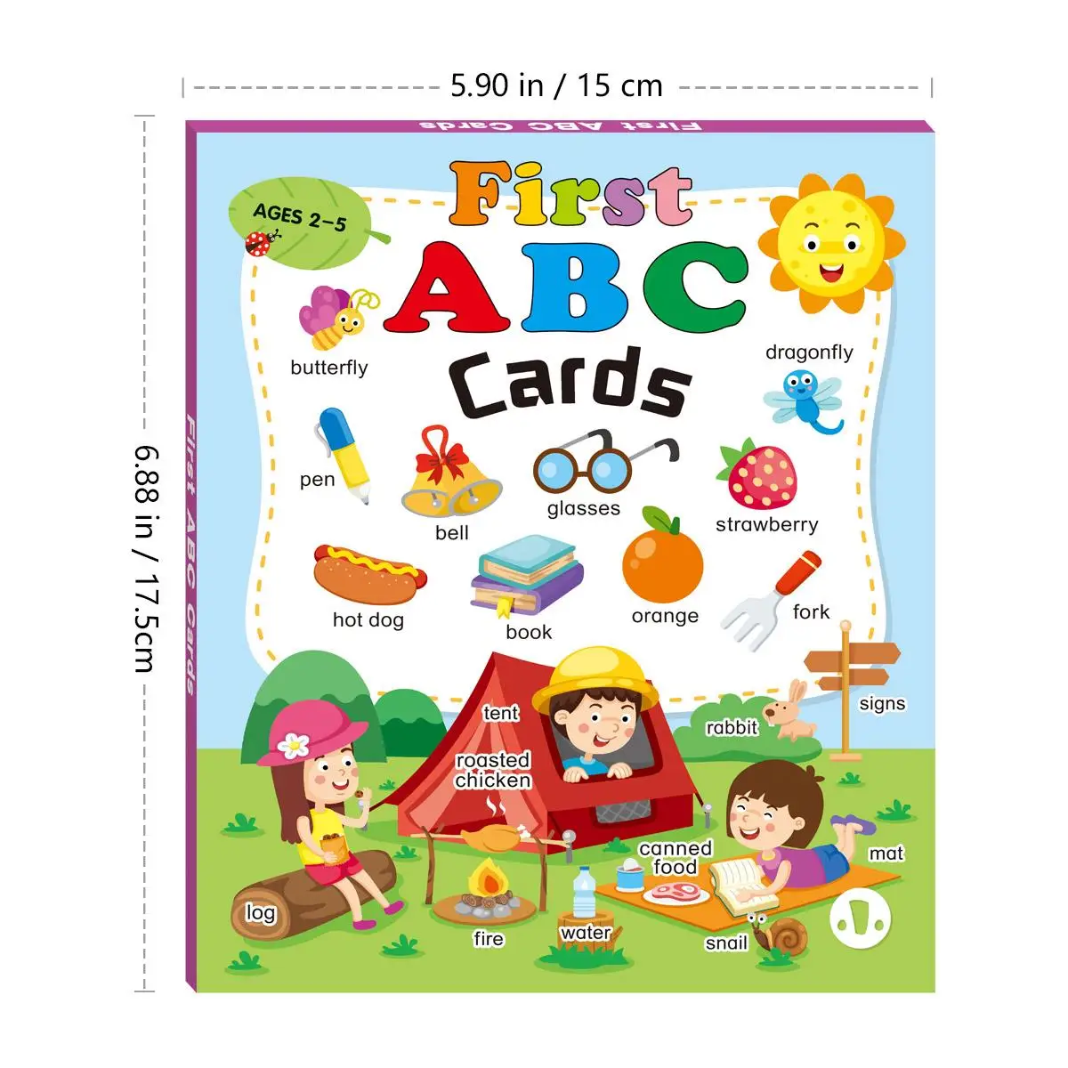 Ejemplo de uso de tarjetas cognitivas para práctica de vocabulario en inglés.